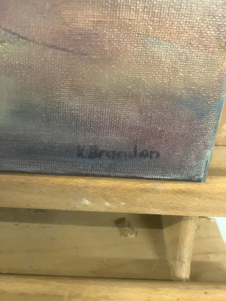 Kerry Brandon "Calm Waters" Mixed Medium On Canvas, Signed Lower Right. 30 x 40cm Image 1++