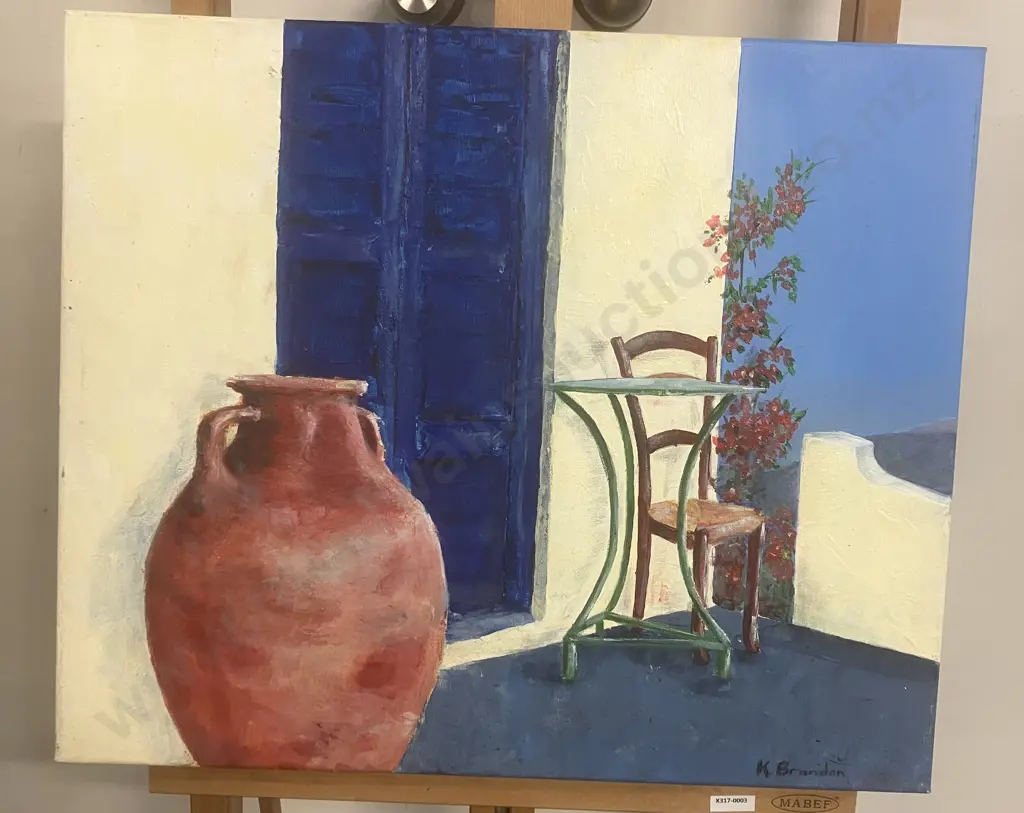 Kerry Brandon "The Table" Oil On Canvas, Signed Lower Right. 50 x 60cm Image 1++