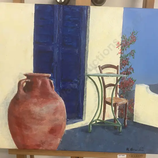 Kerry Brandon "The Table" Oil On Canvas, Signed Lower Right. 50 x 60cm