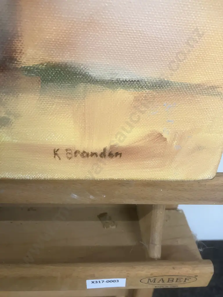 Kerry Brandon "Pondering" Oil On Canvas, Signed Lower Right. 61 x 46cm Image 1++