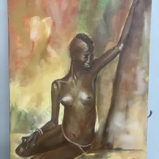 Kerry Brandon "Pondering" Oil On Canvas, Signed Lower Right. 61 x 46cm