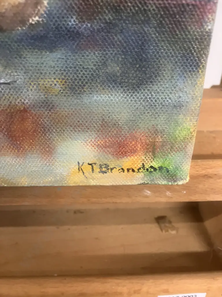 Kerry Brandon "The Walkers" Acrylic On Canvas, Signed Lower Right. 61 x 31cm Image 1++
