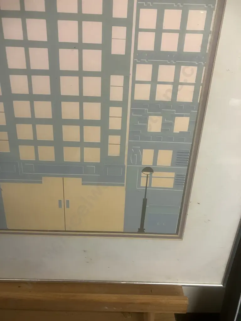 Ariane Wyss Facades of New York City Art Print. Glazed & Matted Frame. 78 x 62cm Image 1++