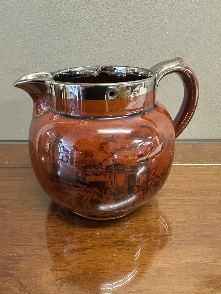 Vintage Athlo Ware Jug Sports & Pastime 'Mr Pickwick Arrives At Mugglton Image 1++