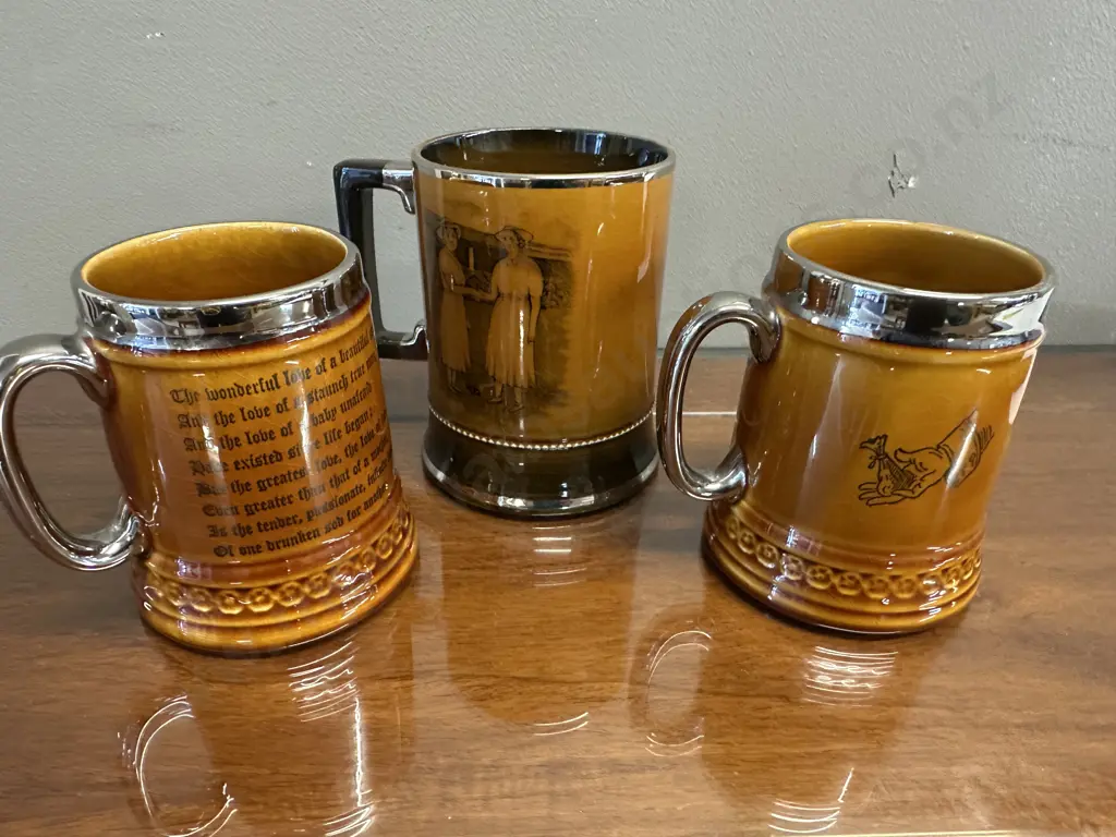 Selection Of Tankards Including Arthur Wood & Lord Nelson Image 1++