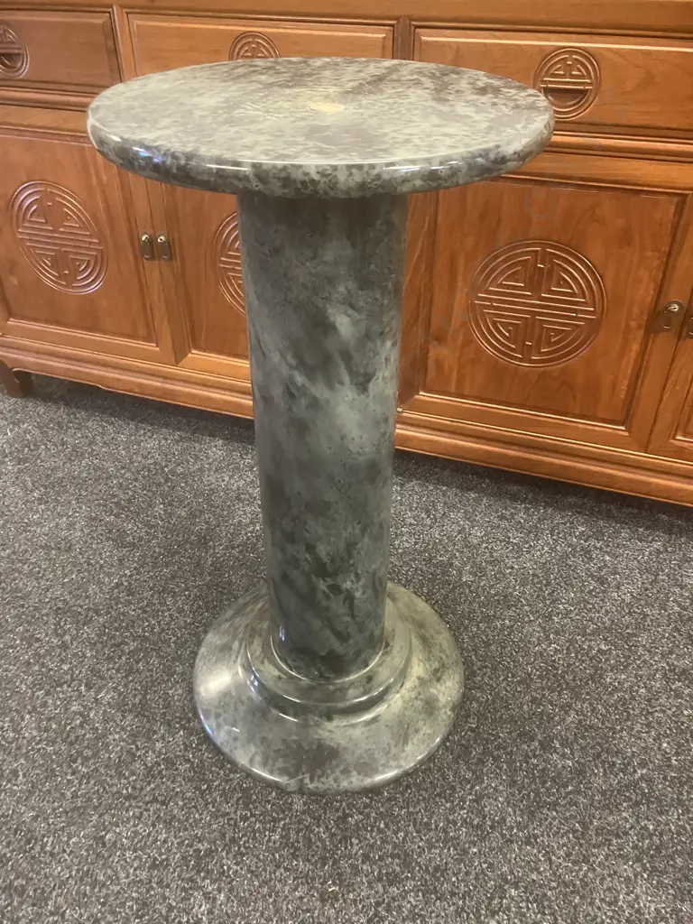 Round Marble Effect Plinth 78 x 40cm (Top Worn) Image 1++