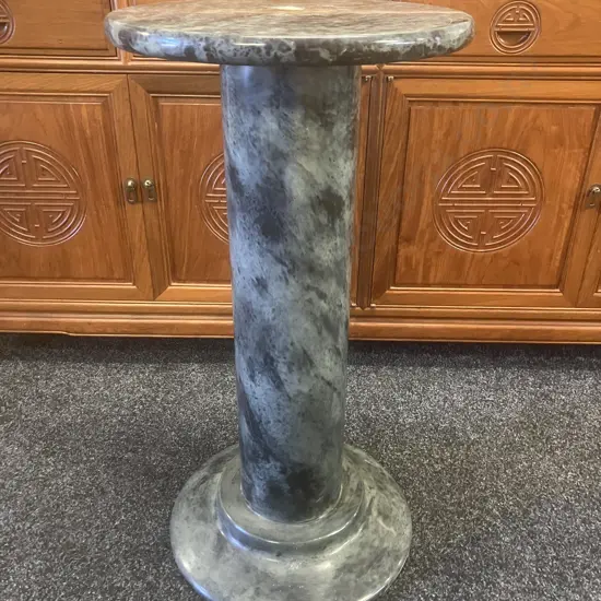 Round Marble Effect Plinth 78 x 40cm (Top Worn)