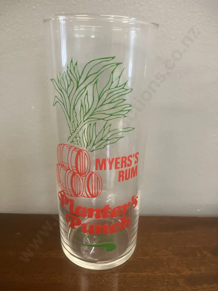 Vintage "Myer's Rum Planters Punch From Jamaica" Highball Glasses - Set of 12 Image 1++