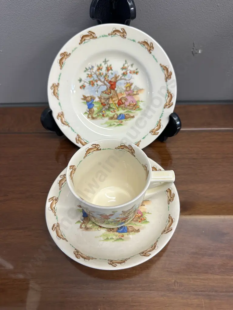 Vintage Royal Doulton Bunnykins Cup, Saucer & Plate Image 1++