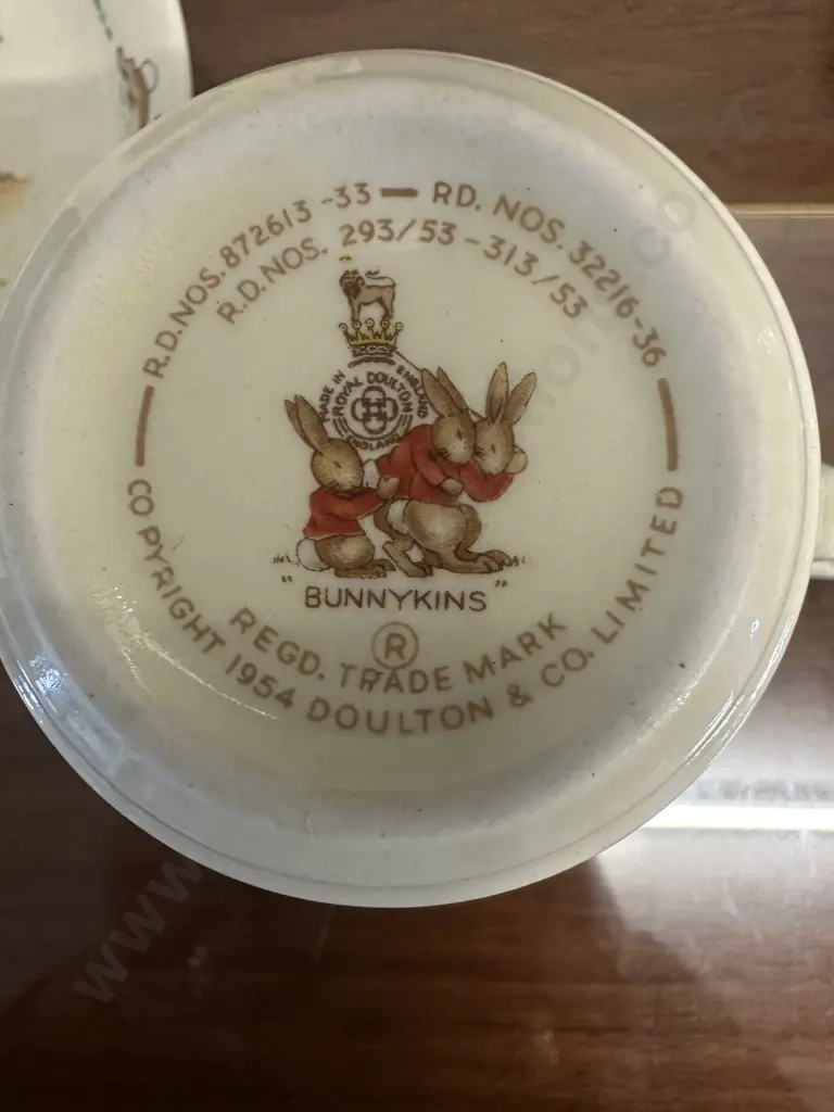 Vintage Royal Doulton Bunnykins Cup, Saucer & Plate Image 1++