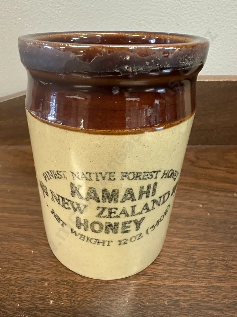 Vintage English Stoneware 'Finest Native Forest Honey' H11.5cm. Image 1++