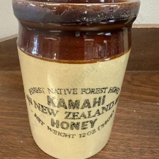 Vintage English Stoneware 'Finest Native Forest Honey' H11.5cm.