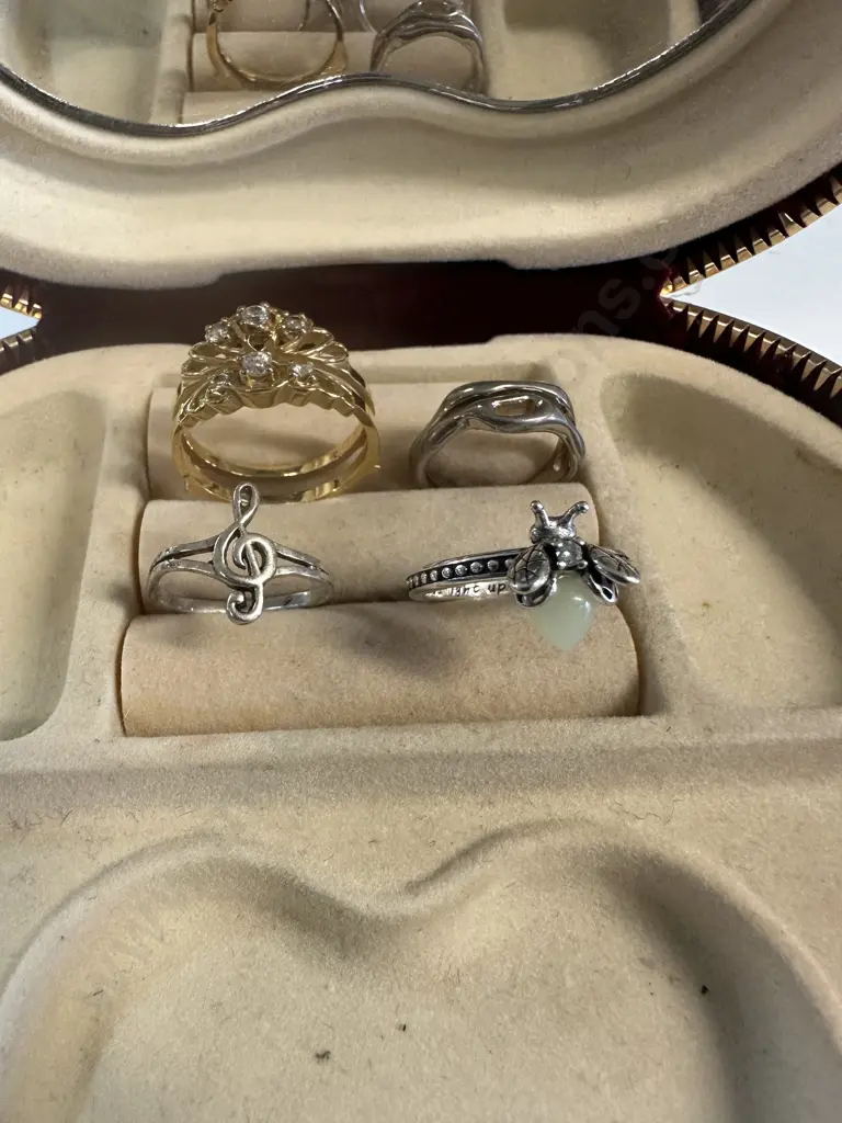 4 x Rings Including Sterling Silver Stamped 925 Image 1++
