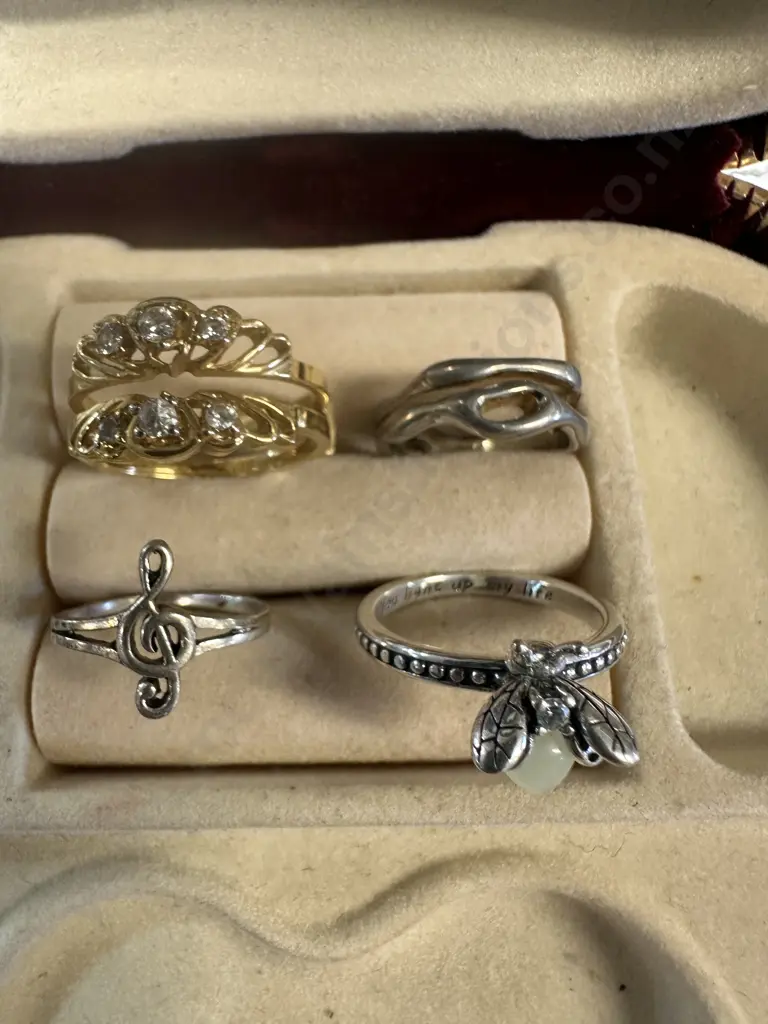4 x Rings Including Sterling Silver Stamped 925 Image 1++