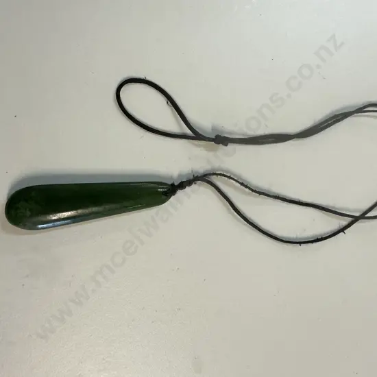 Greenstone On Black Rope 6cm.