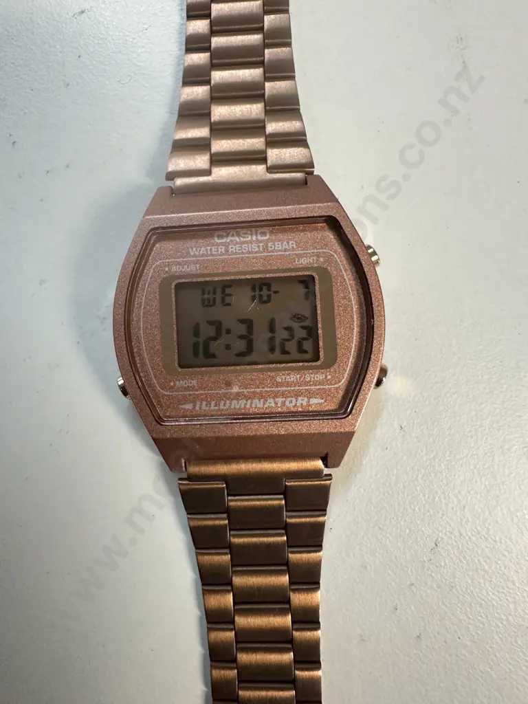 Beige Casio Digital Watch Image 1++