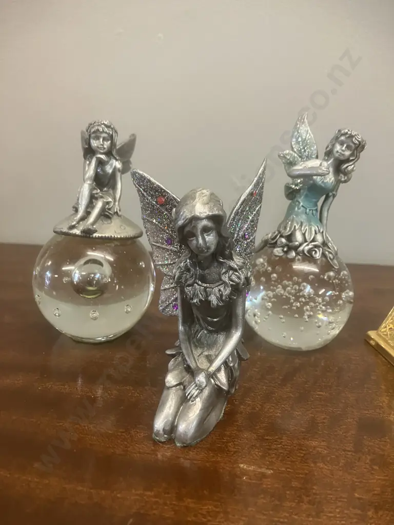 Pewter & Crystal Ornaments Image 1++