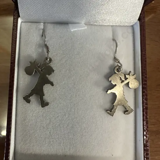 Pair Of Karen Walker Sterling Silver Runaway Girl Earrings