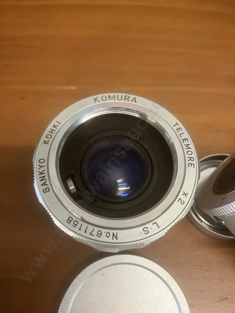 2X Rangefinder Coupled Teleconverter Lens for Leica M39 Screw Mount Cameras by Sankyo Kohki Komura - Japan Image 1++