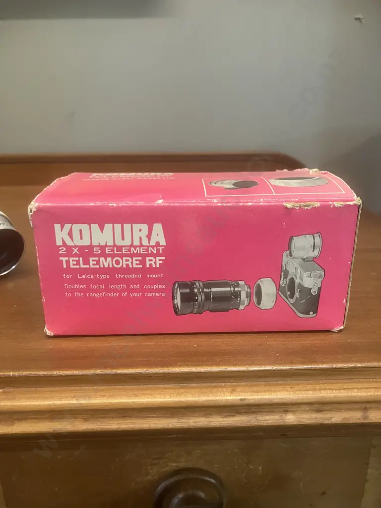 2X Rangefinder Coupled Teleconverter Lens for Leica M39 Screw Mount Cameras by Sankyo Kohki Komura - Japan Image 1++