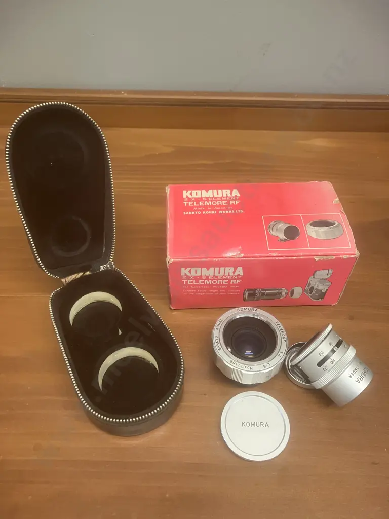 2X Rangefinder Coupled Teleconverter Lens for Leica M39 Screw Mount Cameras by Sankyo Kohki Komura - Japan Image 1++