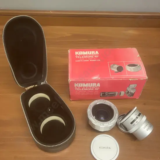 2X Rangefinder Coupled Teleconverter Lens for Leica M39 Screw Mount Cameras by Sankyo Kohki Komura - Japan