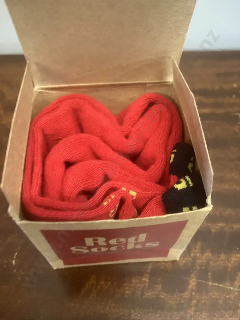 Rare Collectable Sir Peter Blake Commemorative Red Socks In Original Box - 2015 Image 1++