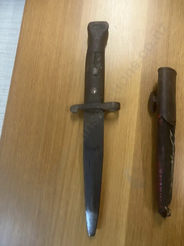 British Pattern 1888 Mk1 Type II Lee Metford Bayonet With Leather Scabbard Image 1++