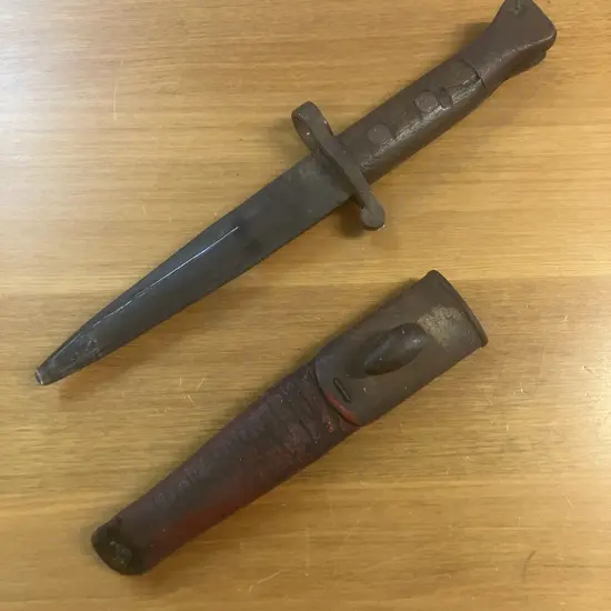 British Pattern 1888 Mk1 Type II Lee Metford Bayonet With Leather Scabbard