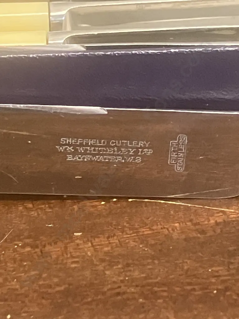 W. Whiteley Ltd Sheffield Cutlery Butter Knives - Box of Six Image 1++