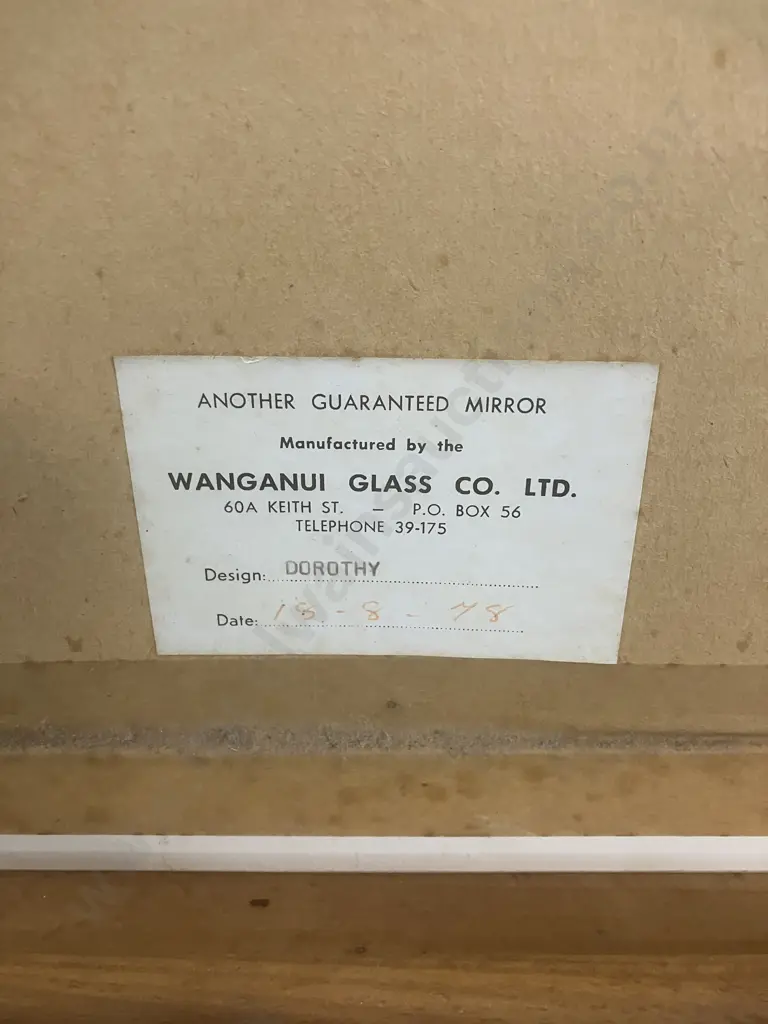 Vintage Wanganui Glass Co 'Dorothy' Wall Mirror 67 x 47cm With a 50 x 39cm Rimu Framed Wall Mirror Image 1++