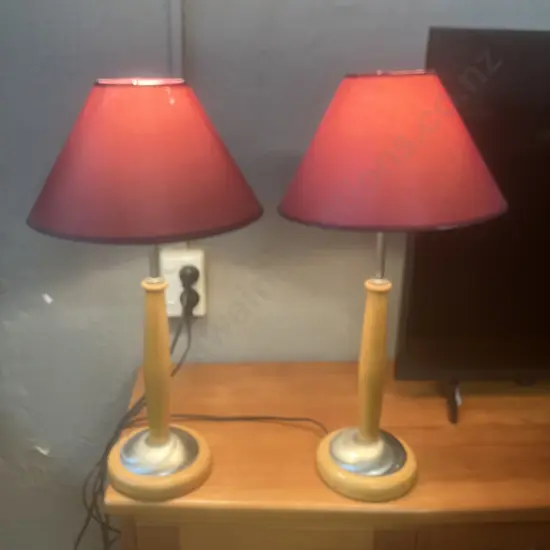 Pair of 54cm Tall Table Lamps
