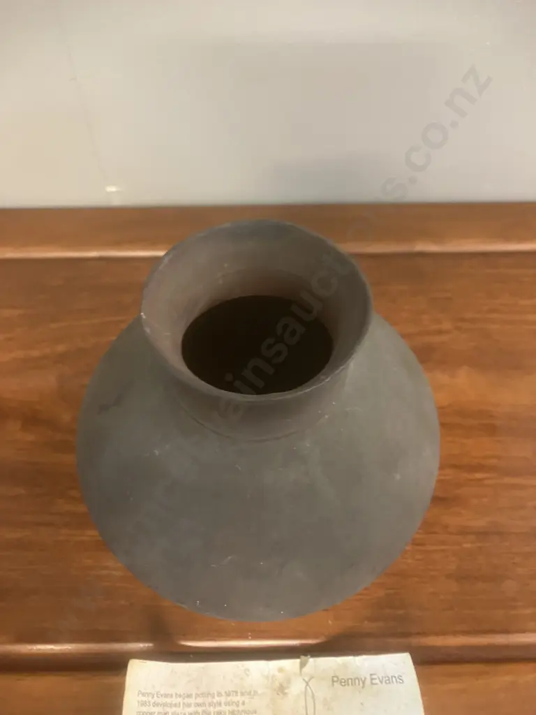 Penny Evans - Raku Studio Pottery Vase. Image 1++