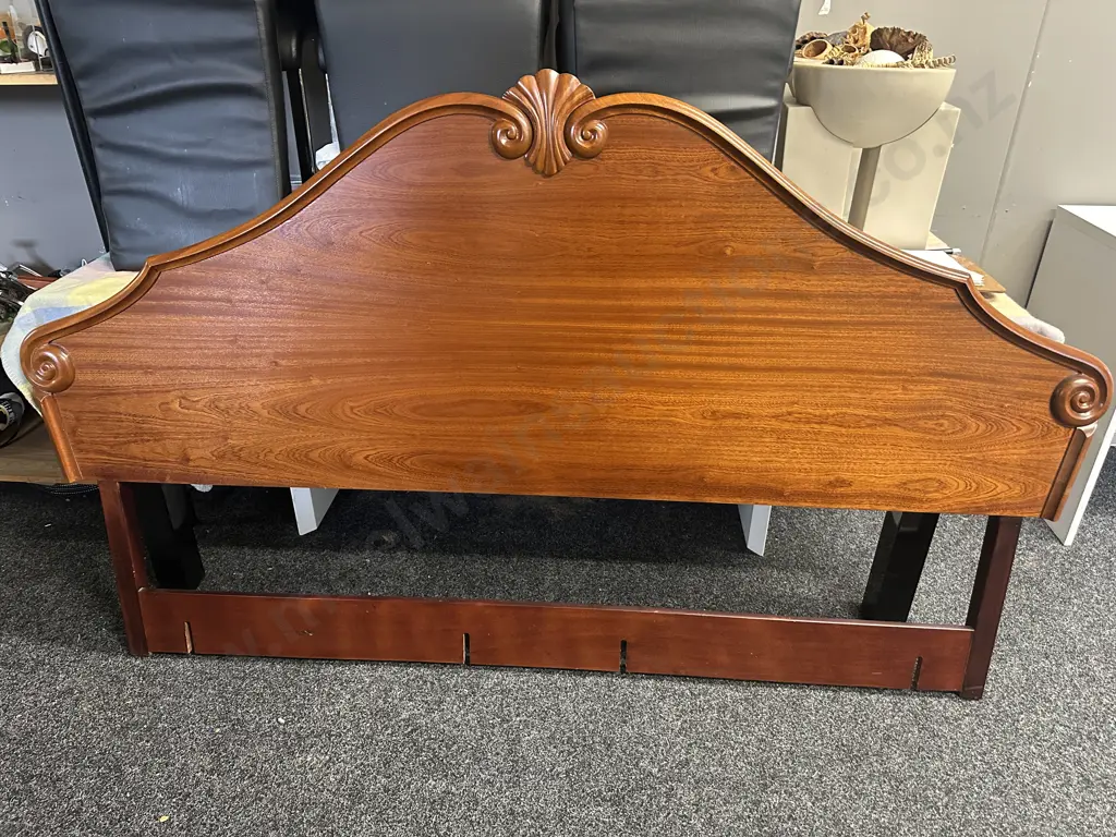 Restored Mahogany King Size Head Board H116 W195cm. Image 1++