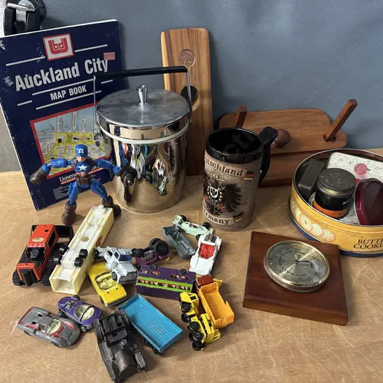 Selection Of Vintage Items Including Ice Bucket, German Beer Stein, Postage Stamps Etc