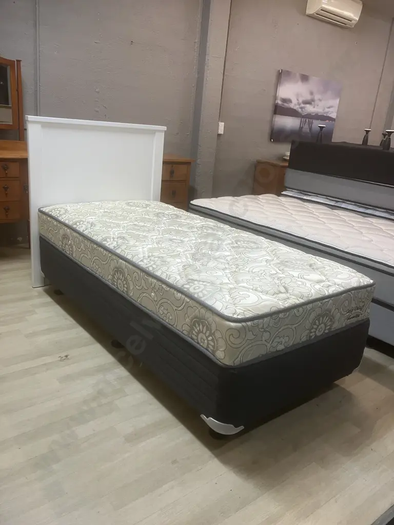 Slumberzone Sleep Design Single Bed With White Cosmo Headboard Image 1++