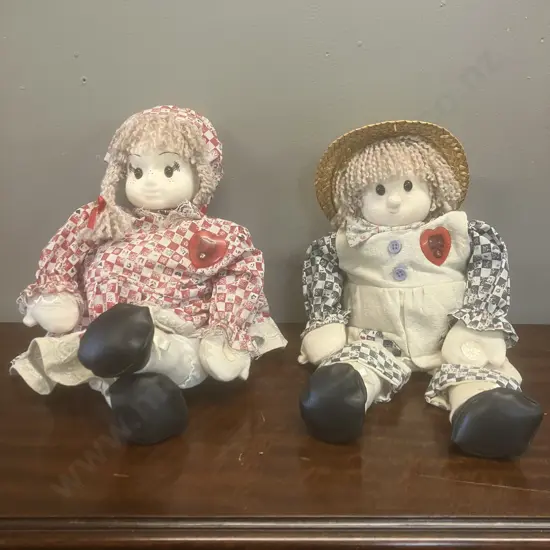 Pair of Raggedy Anne Type Dolls