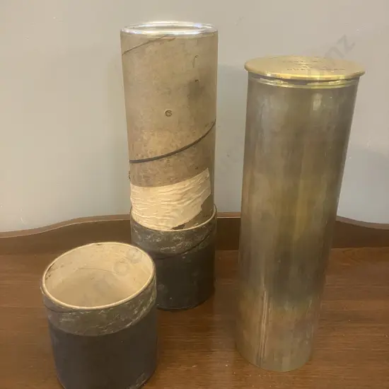 105mm M14 Brass Cartridge Case (37 x 12cm) With Cardboard Storage Tube