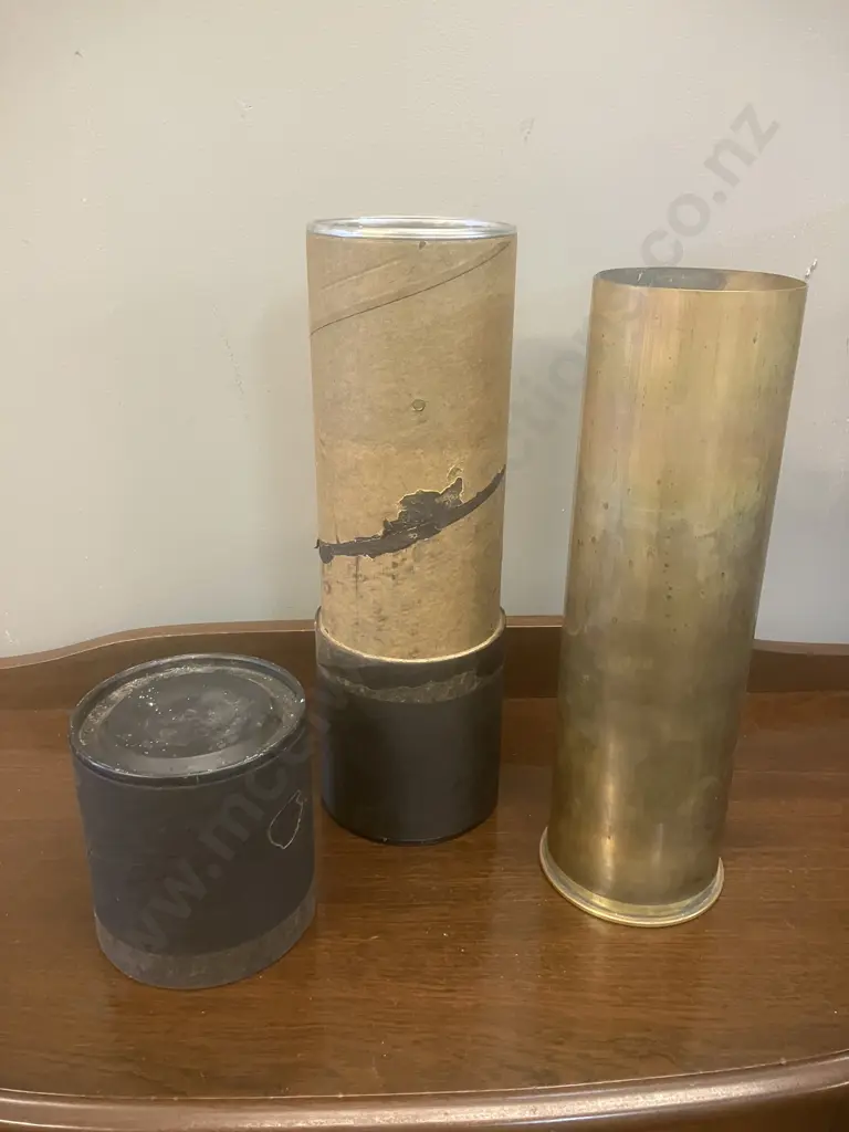 105mm M14 Brass Cartridge Case (37 x 12cm) With Cardboard Storage Tube Image 1++