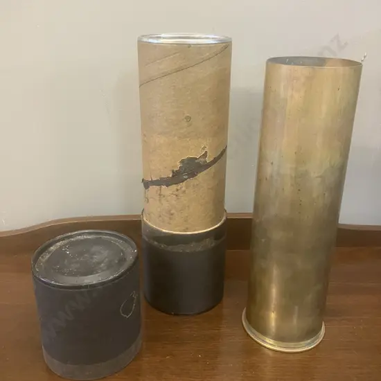 105mm M14 Brass Cartridge Case (37 x 12cm) With Cardboard Storage Tube