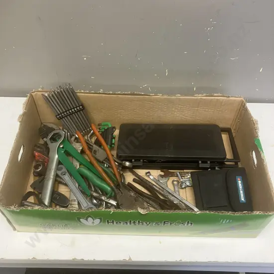Box Lot - Driver Set, Part Socket Set, Spanners Etc