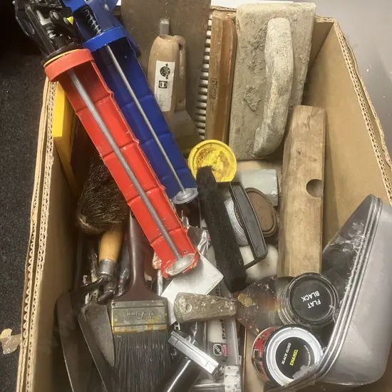 Box Lot -  Trowels, Brushes Etc