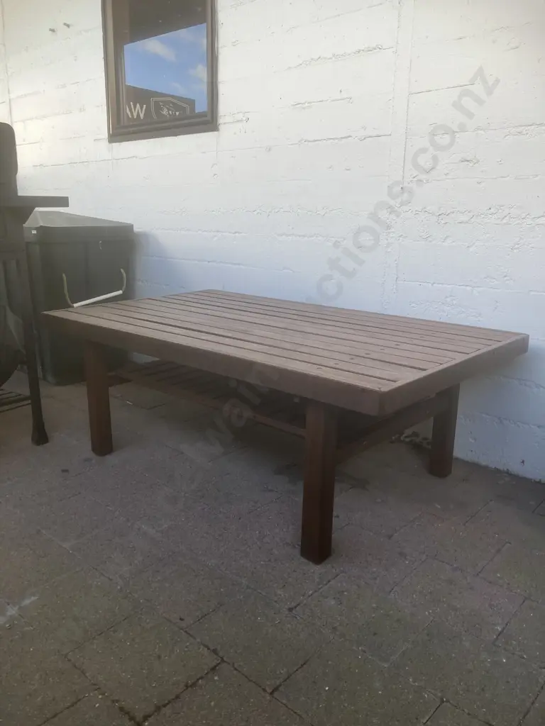 Kwilla Outdoor / Indoor Coffee Table With Undershelf. H47 W134 D77.5cm Image 1++