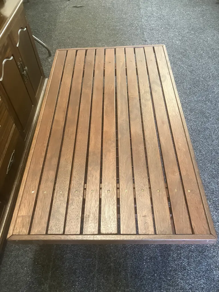 Kwilla Outdoor / Indoor Coffee Table With Undershelf. H47 W134 D77.5cm Image 1++