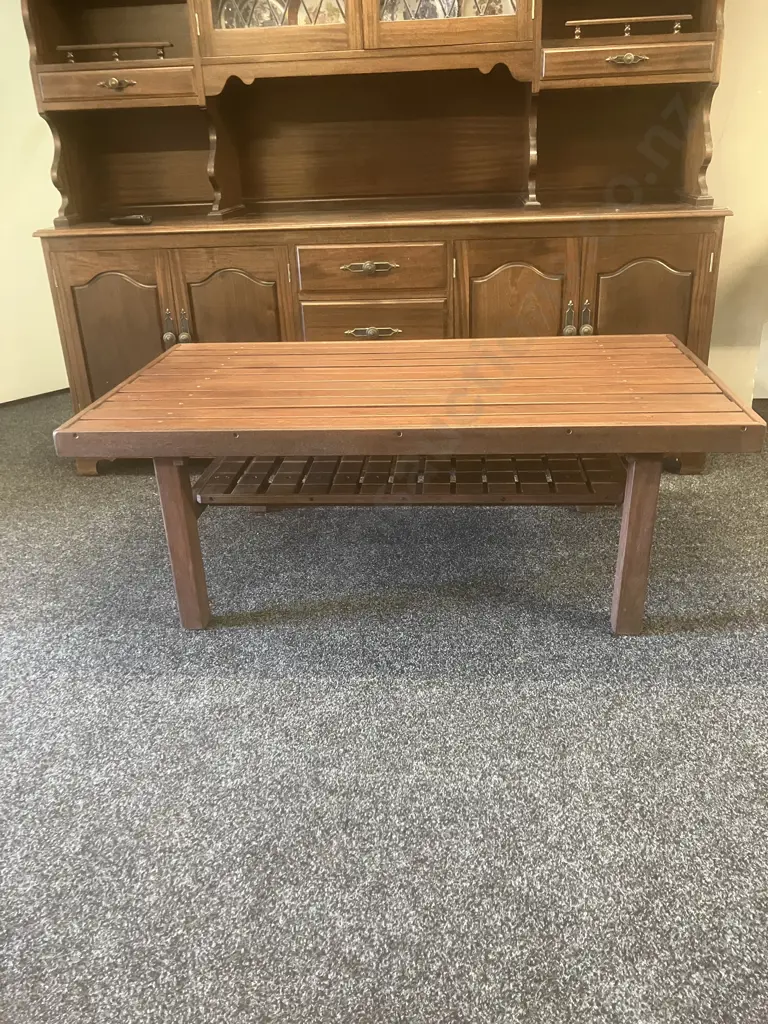 Kwilla Outdoor / Indoor Coffee Table With Undershelf. H47 W134 D77.5cm Image 1++