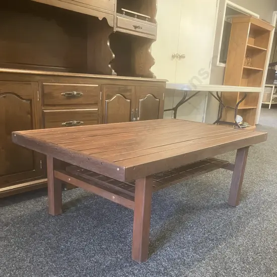Kwilla Outdoor / Indoor Coffee Table With Undershelf. H47 W134 D77.5cm