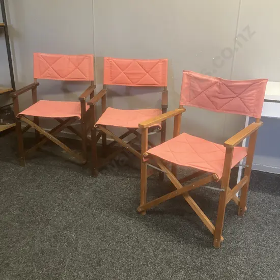 Pair of Directors Chair With Another (Extra Seat & Back Fabric )