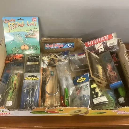 Box Lot - Hooks, Lures, Sinkers