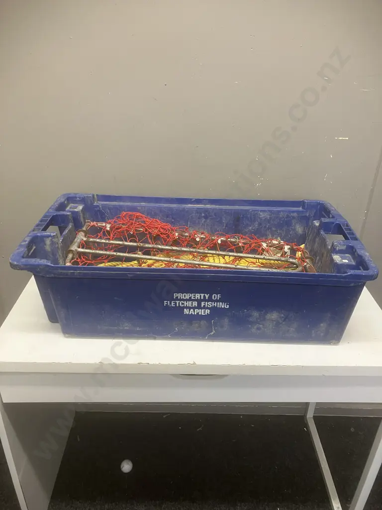 Scallop Dredge Net in Fish Bin Image 1++