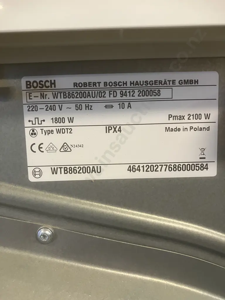 Bosch Avantixx 8kg Condenser Tumble Dryer WTB86200AU Image 1++